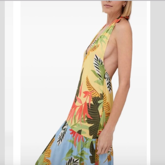 Desigual halter-neck tiered maxi dress - Picture 3 of 4